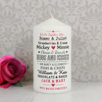 Personalised We Go Together Like Pillar Candle Extra Image 1 Preview